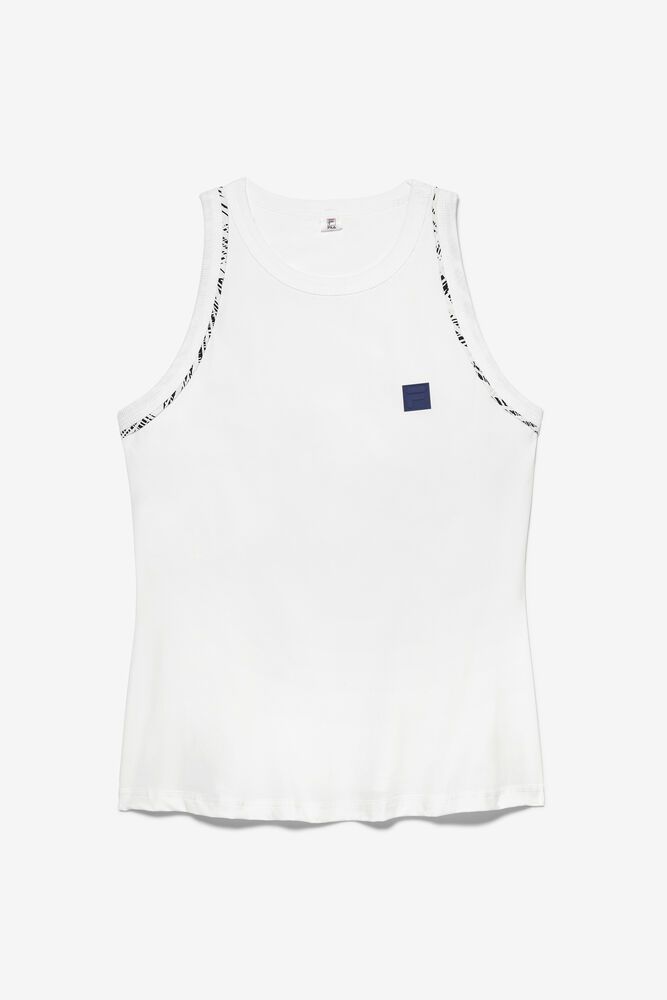 Fila Tank Top Womens White - Foul Line High Neck - Philippines 2874531-PG